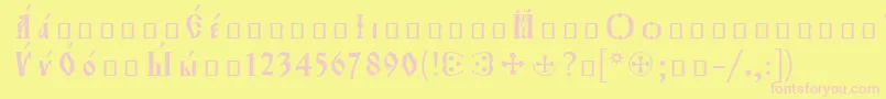 Orthodox.TtIeeroosР Р°Р·СЂСЏРґРѕС‡РЅС‹Р№-Schriftart – Rosa Schriften auf gelbem Hintergrund